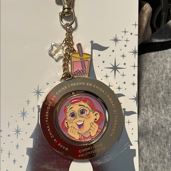 Disney Red Panda Pink and Teal Keychain - Picture 4 of 5